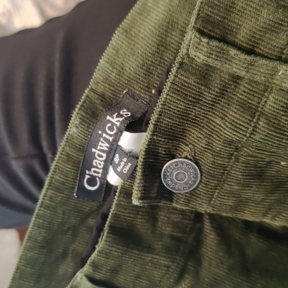 Chadwicks corduroy pants/jeans size 8P in a dark green color - Picture 11 of 11